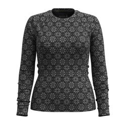 Smartwool Classic Thermal Merino Baselayer Crew Plus Women's in Black Digi Snow